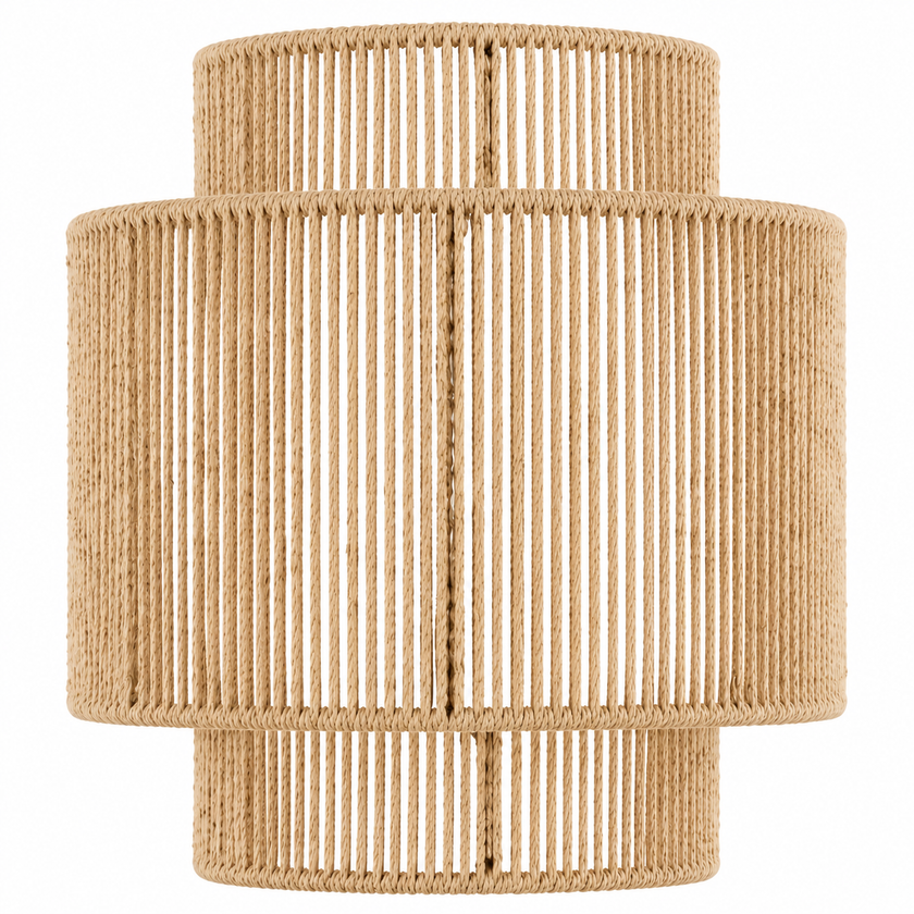 Burlap Boho Wall Lamp 006