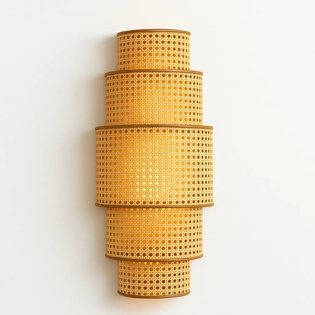Rattan Boho Wall Lamp 001
