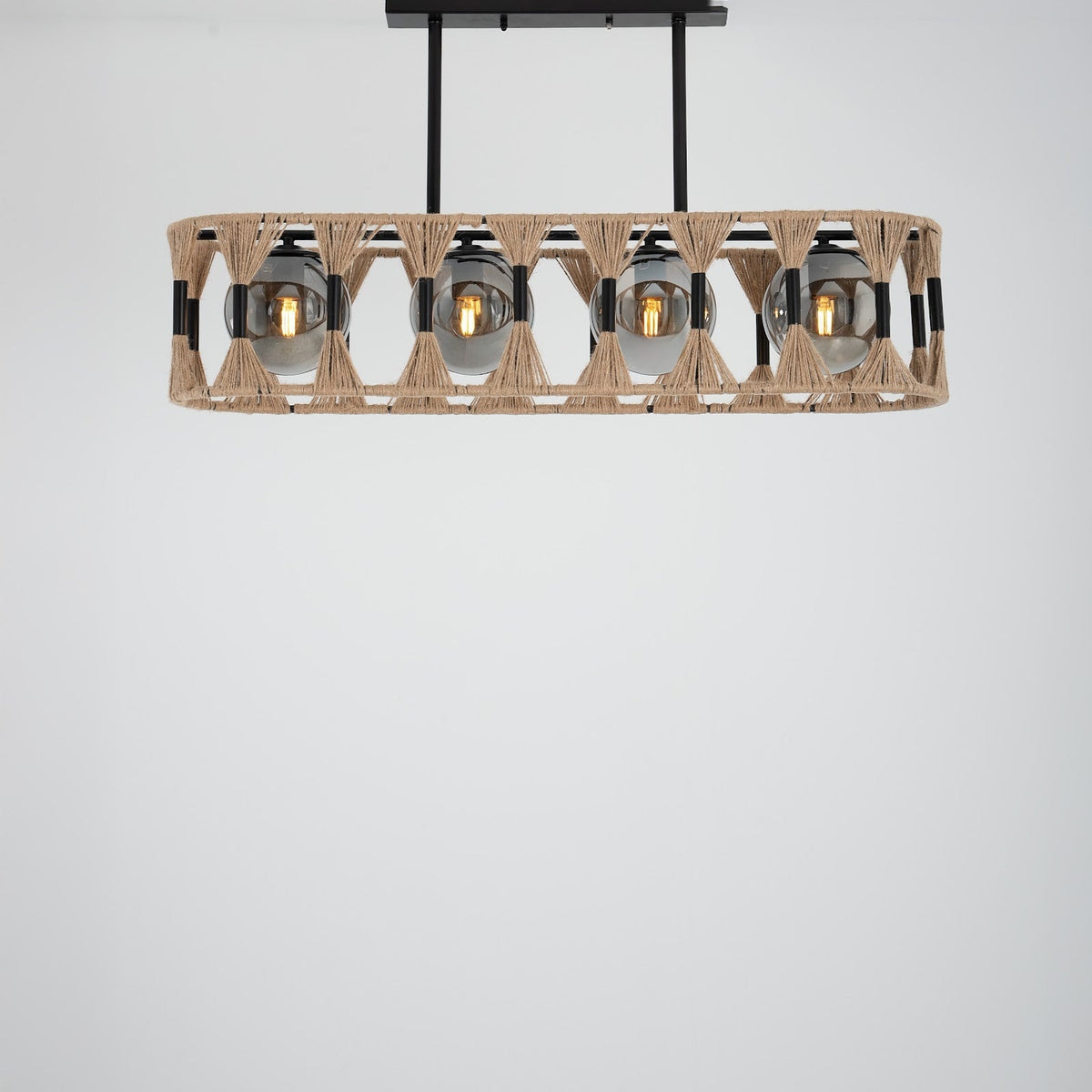 Burlap Boho Ceiling Lamp 059