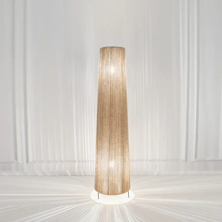 Burlap Boho Floor Lamp 005