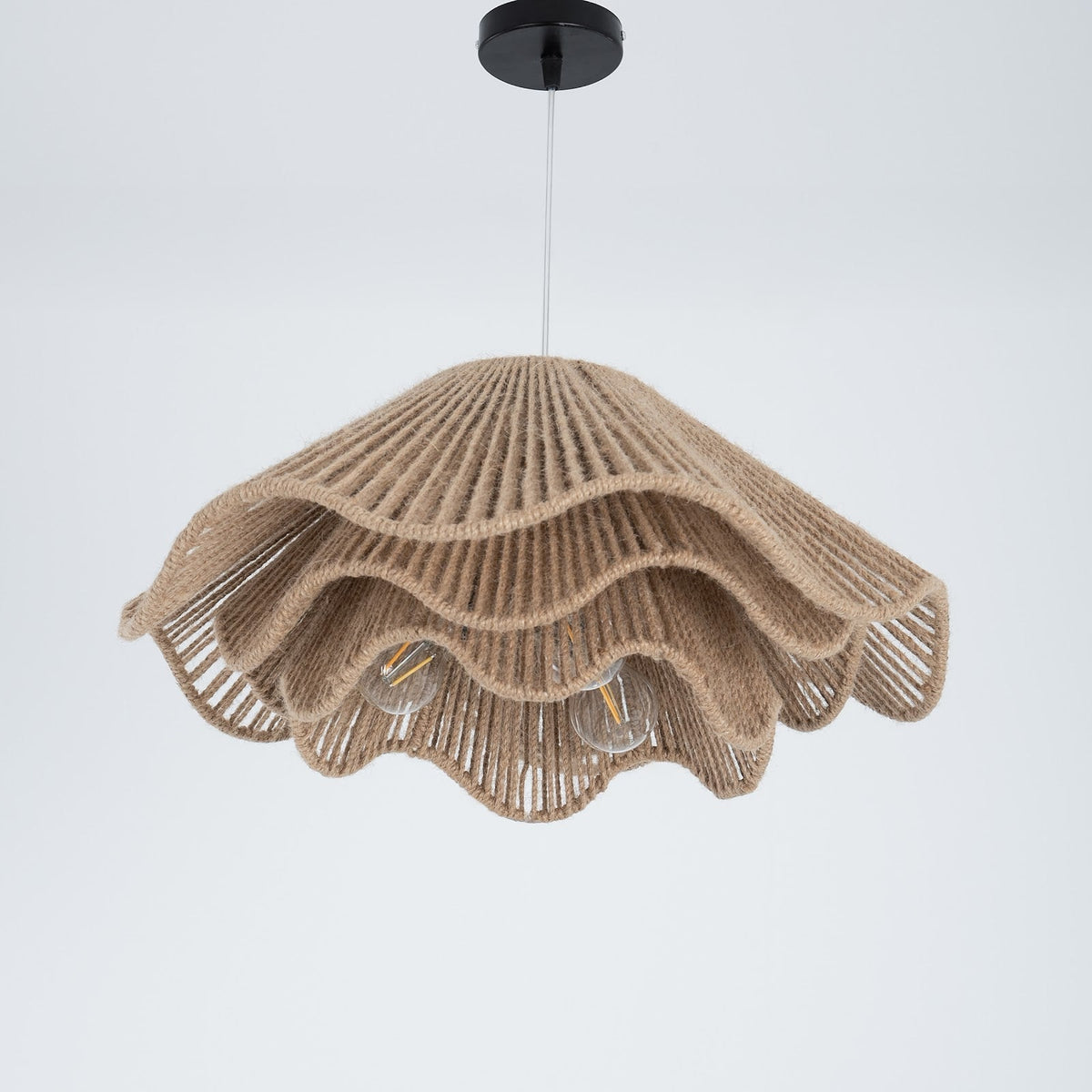 Burlap Boho Ceiling Lamp 057