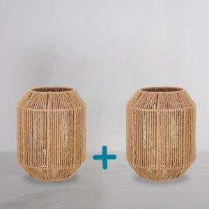 Burlap Table Lamp 008