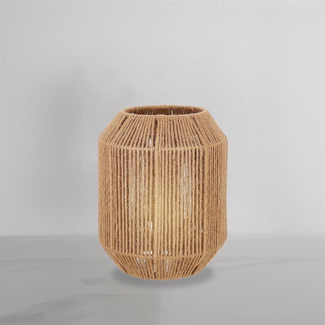 Burlap Boho Table Lamp 026