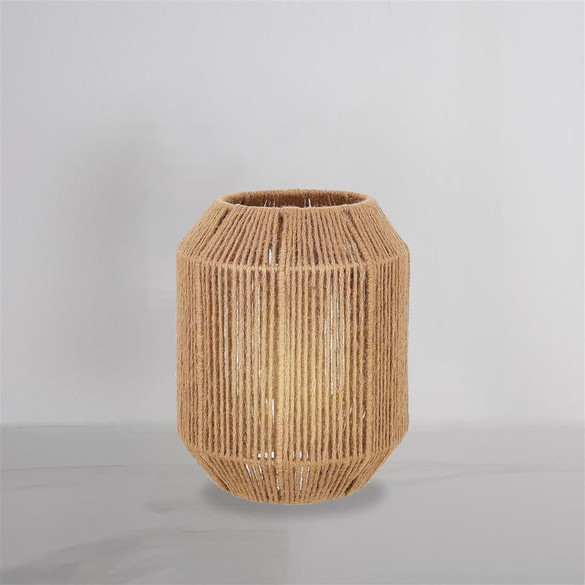 Burlap Boho Table Lamp 026
