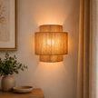 Burlap Boho Wall Lamp 006
