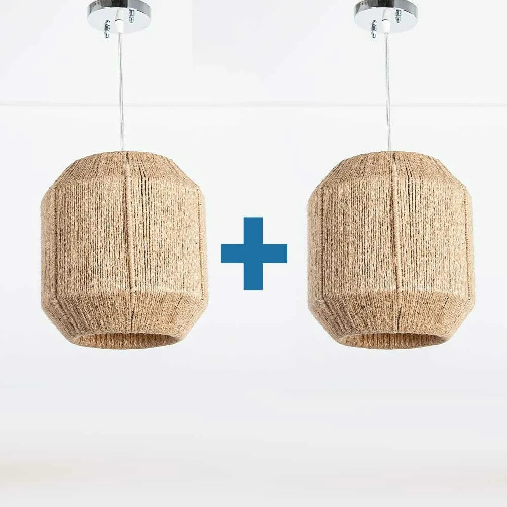 Burlap Ceiling Lamp 002
