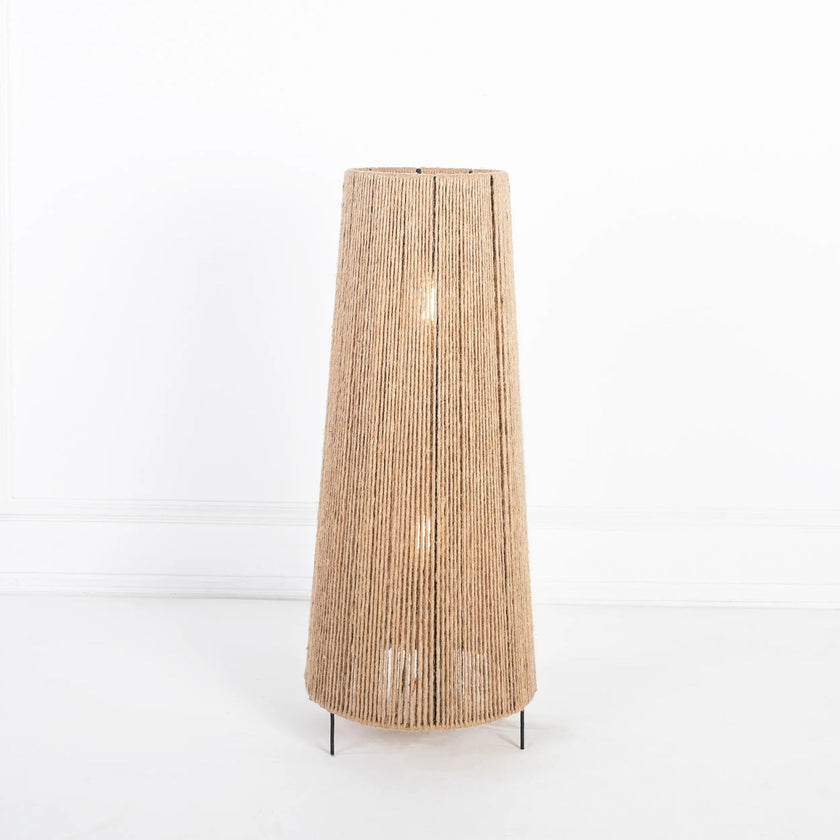 Burlap Boho Floor Lamp 006