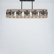 Burlap Boho Ceiling Lamp 060