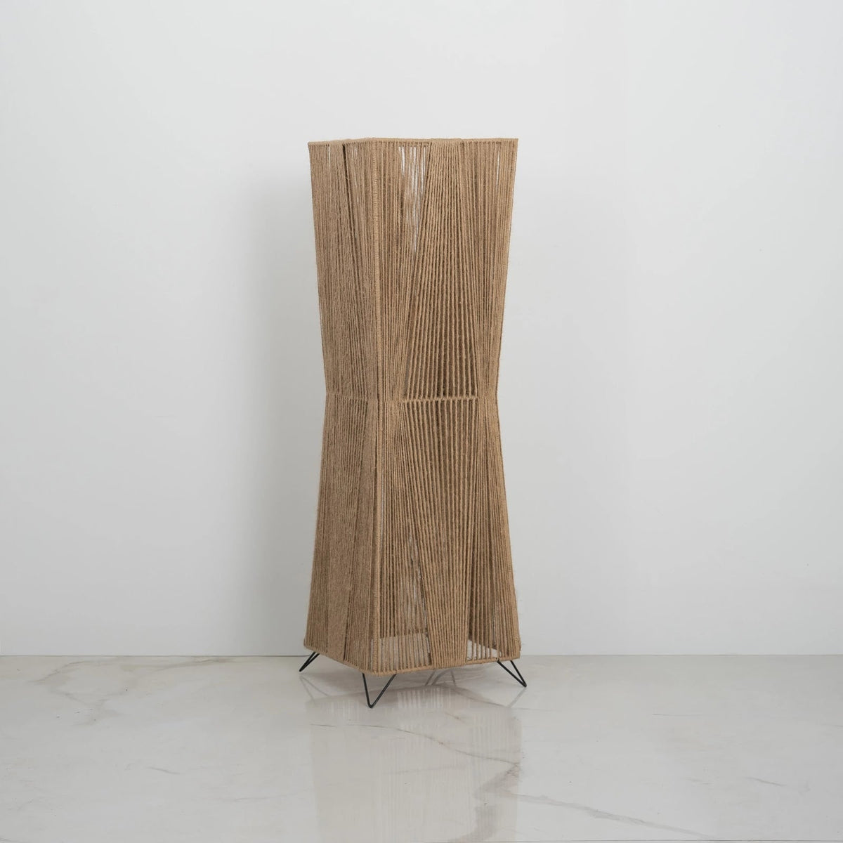 Burlap Boho Floor Lamp 013