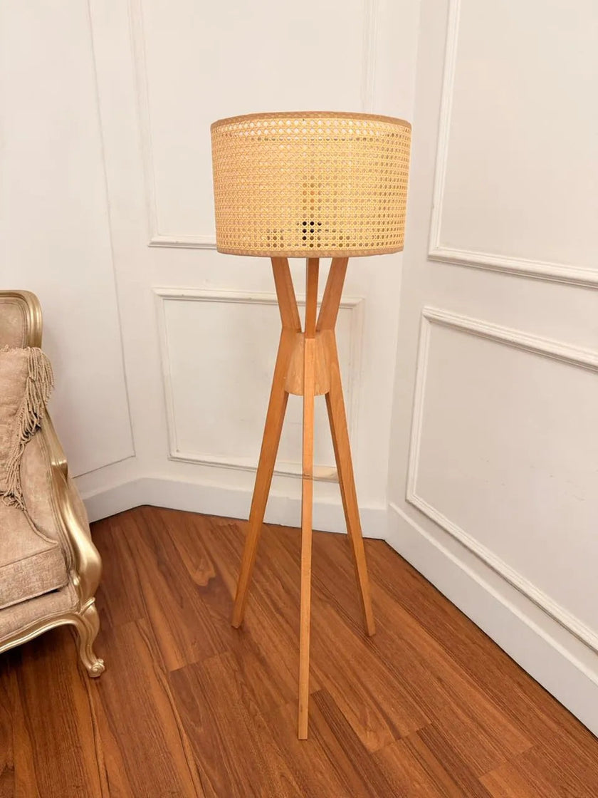 Rattan Boho Floor Lamp 009