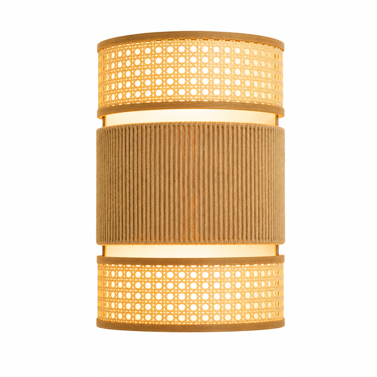 Burlap Boho Wall Lamp 002