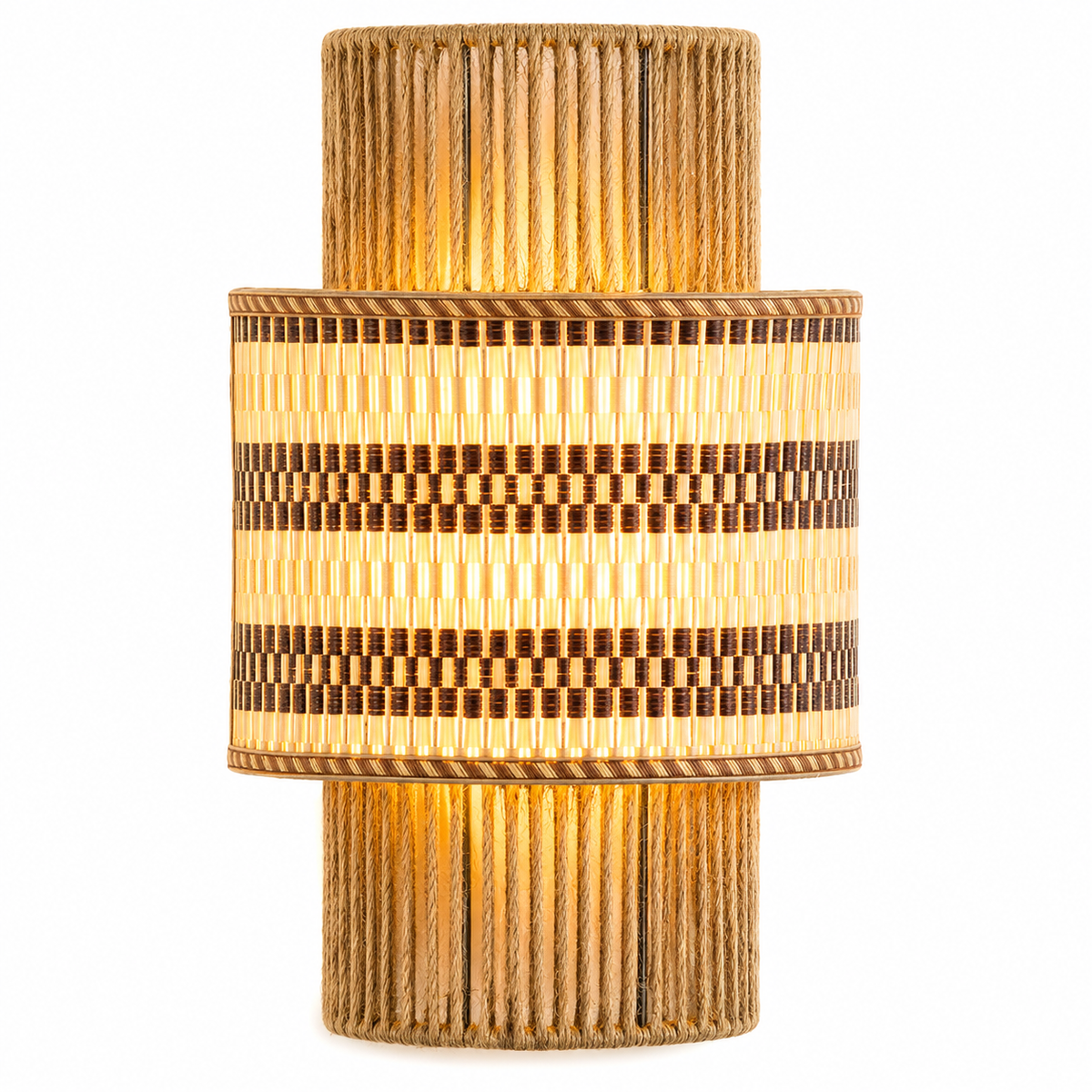 Burlap Boho Wall Lamp 007
