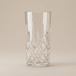 Serrana Glass Murano Premium Highball Glass Set 300ml 6pcs — elegant diamond cut-glass for cocktails and sparkling water