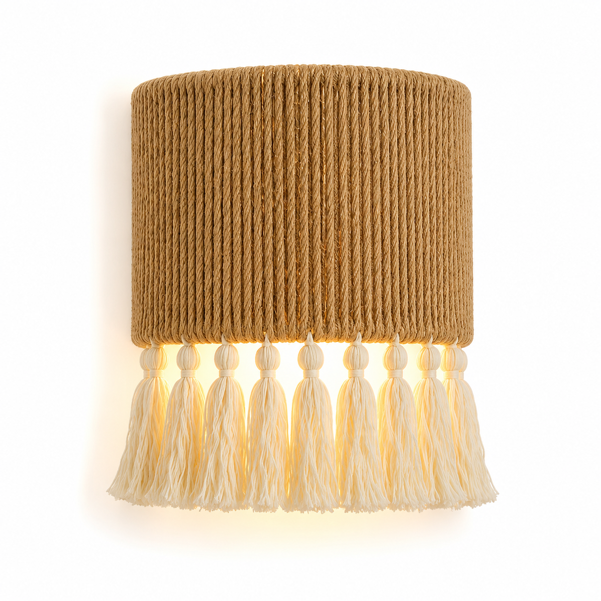 Burlap Boho Wall Lamp 001