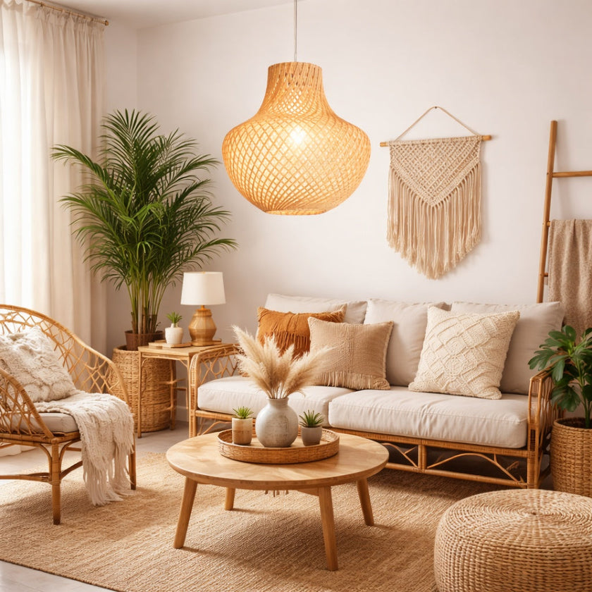 Bambo Boho Ceiling Lamp 064