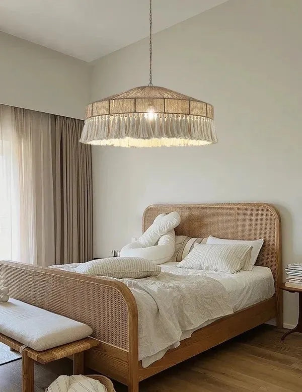Burlap Boho Ceiling Lamp 009
