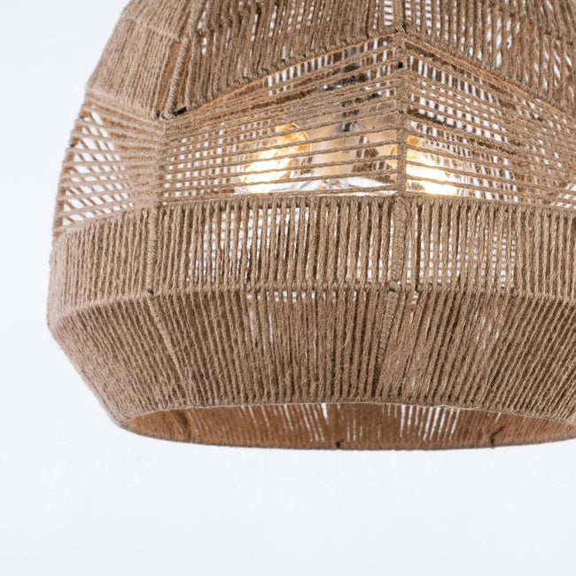 Burlap Boho Ceiling Lamp 014