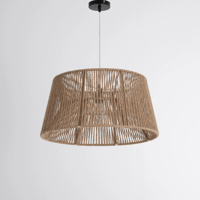 Burlap Boho Ceiling Lamp 016