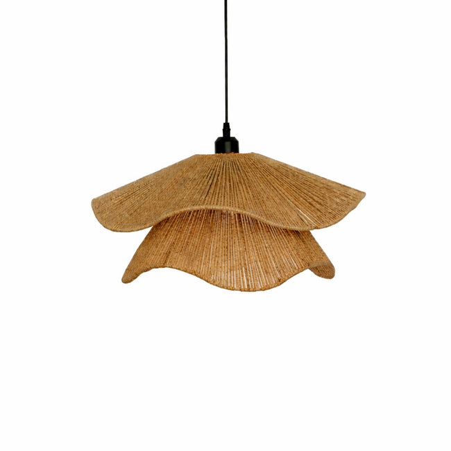 Burlap Boho Ceiling Lamp 018