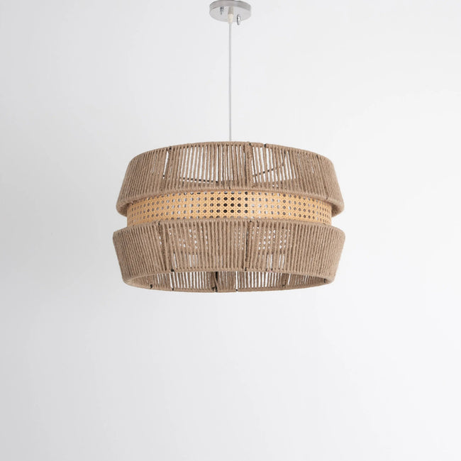 Burlap Boho Ceiling Lamp 020