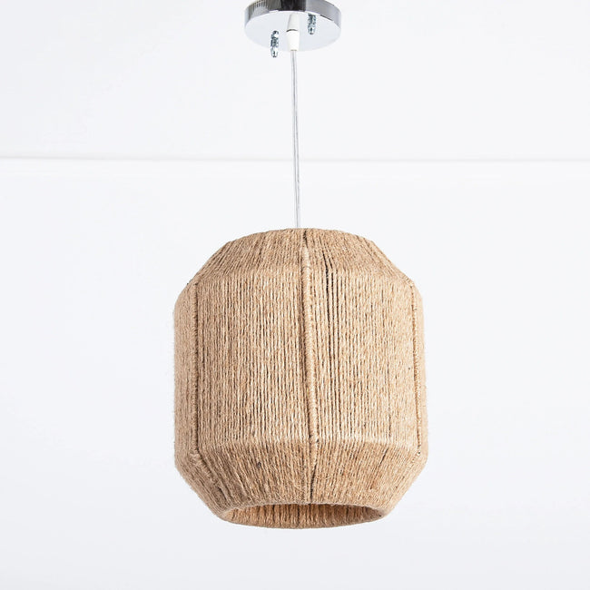 Burlap Boho Ceiling Lamp 024