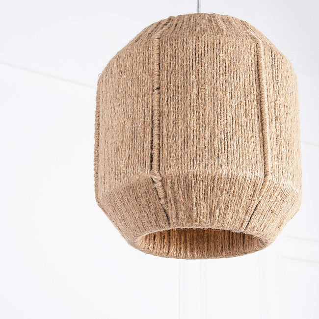 Burlap Boho Ceiling Lamp 024