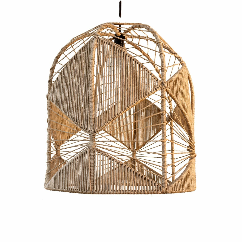 Burlap Boho Ceiling Lamp 026