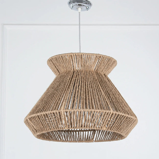Burlap Boho Ceiling Lamp 029
