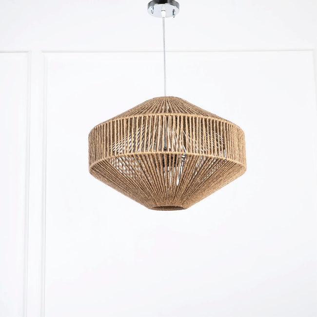 Burlap Boho Ceiling Lamp 031