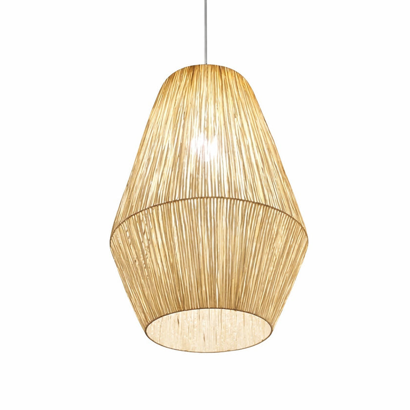 Burlap Boho Ceiling Lamp 036