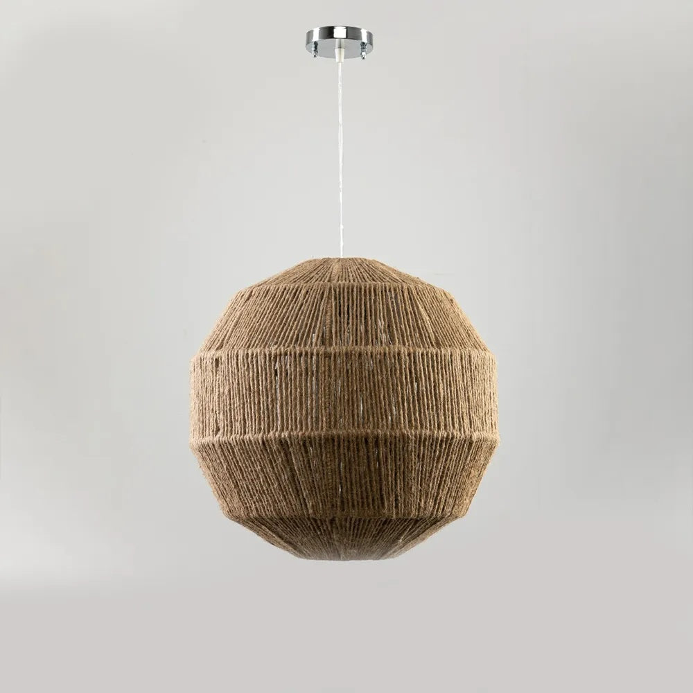 Burlap Boho Ceiling Lamp 040