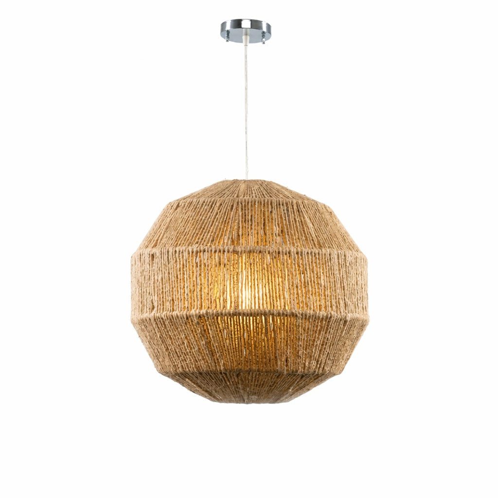 Burlap Boho Ceiling Lamp 040