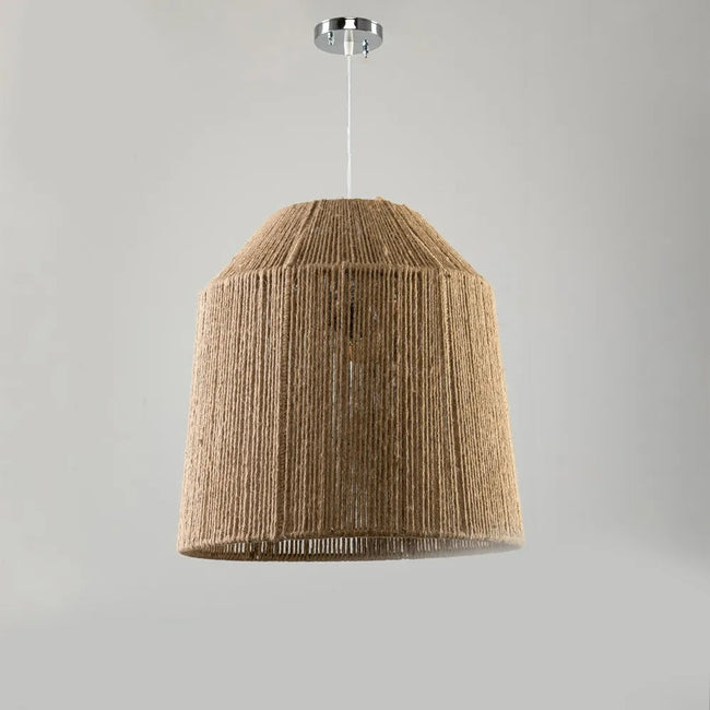 Burlap Boho Ceiling Lamp 041