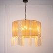 Burlap Boho Ceiling Lamp 043