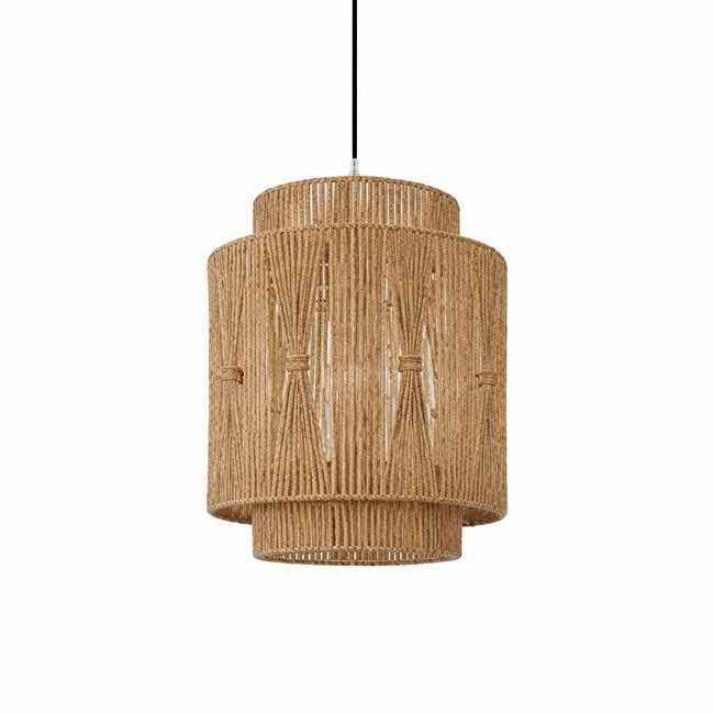 Burlap Boho Ceiling Lamp 049