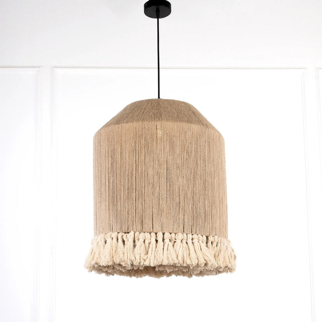 Burlap Boho Ceiling Lamp 050