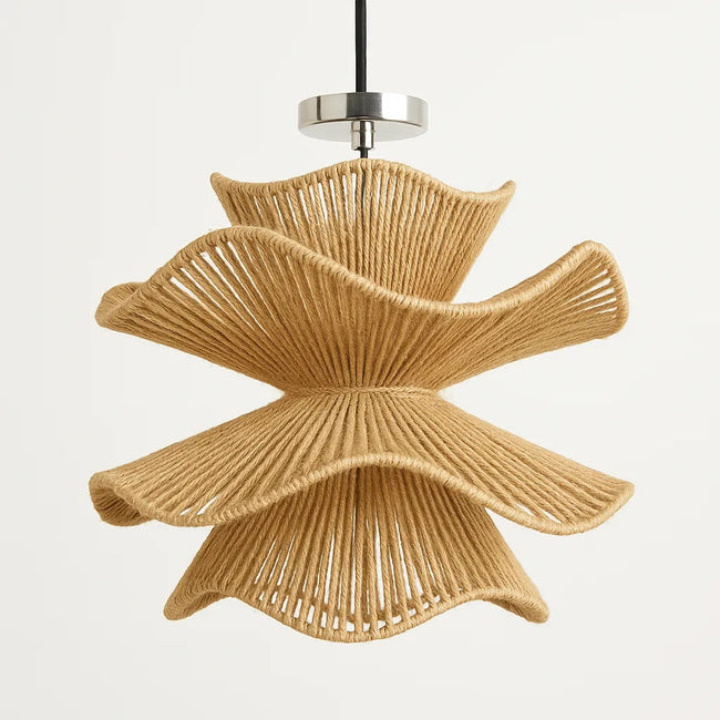 Burlap Boho Ceiling Lamp 051