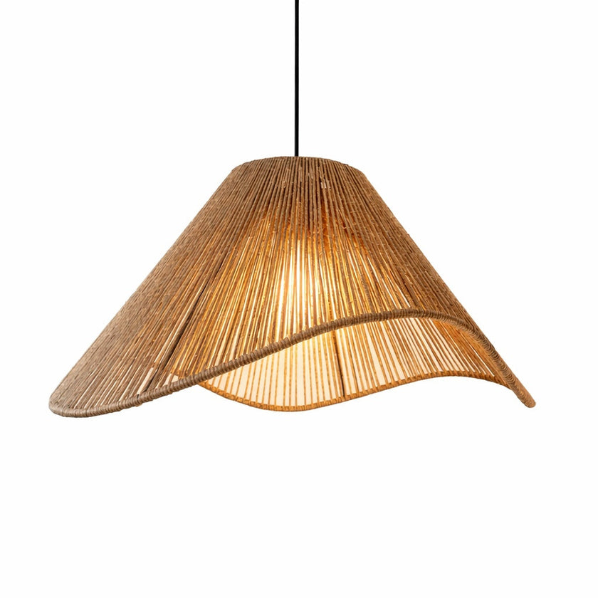 Burlap Boho Ceiling Lamp 052