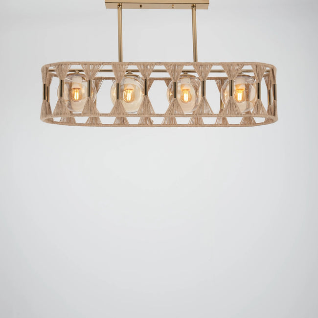 Burlap Boho Ceiling Lamp 054