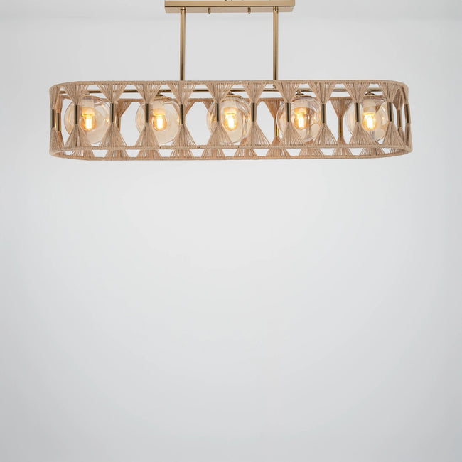 Burlap Boho Ceiling Lamp 055