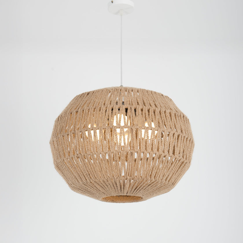 Burlap Boho Ceiling Lamp 056