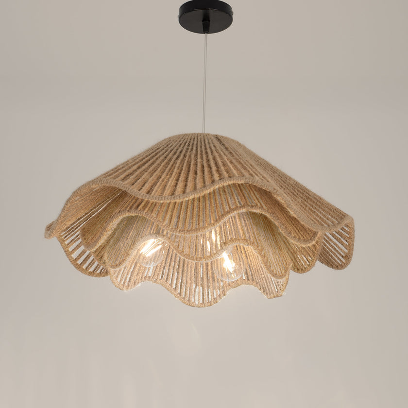 Burlap Boho Ceiling Lamp 057
