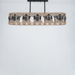 Burlap Boho Ceiling Lamp 060