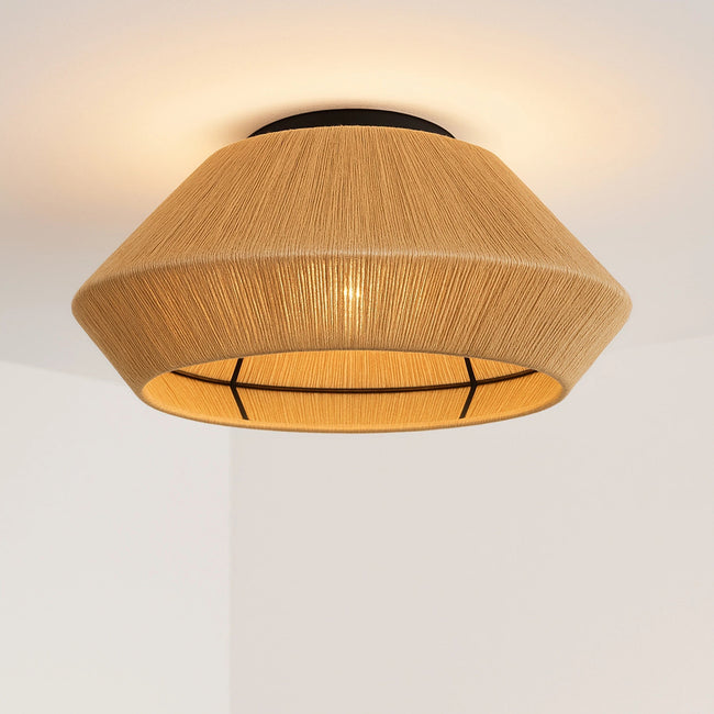 Burlap Boho Ceiling Lamp 061