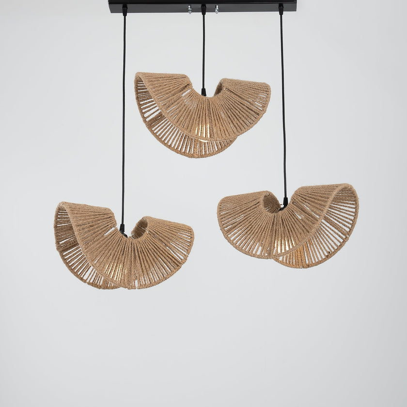 Burlap Boho Ceiling Lamp 063