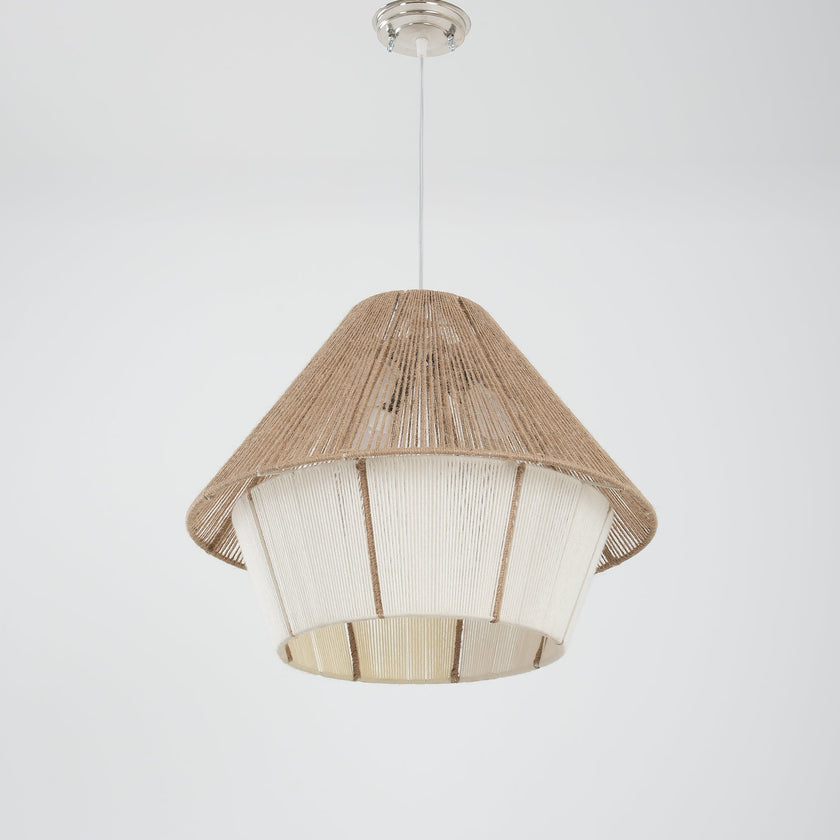 Burlap Boho Ceiling Lamp 064