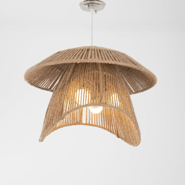 Burlap Boho Ceiling Lamp 068