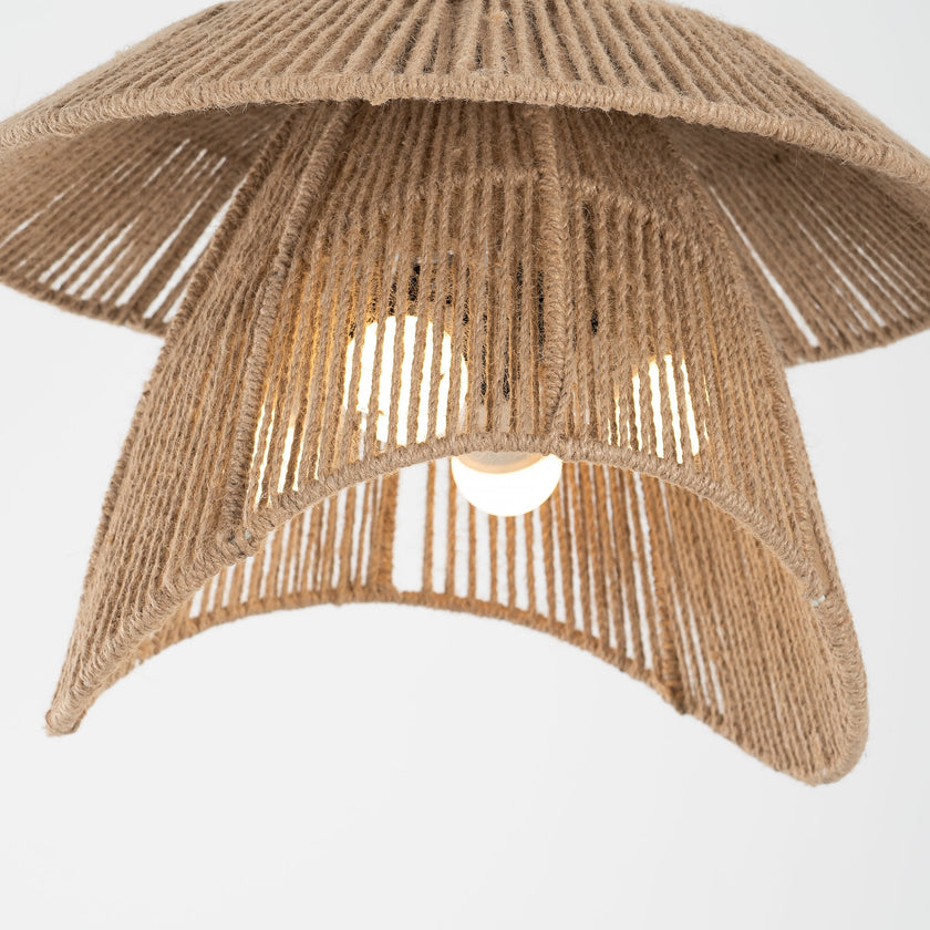 Burlap Boho Ceiling Lamp 068