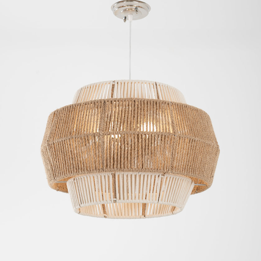 Burlap Boho Ceiling Lamp 069