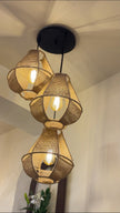 Burlap Boho Ceiling Lamp 094